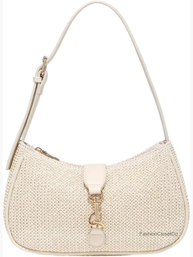 Vintage Zipper Shoulder Bag Adjustable Strap Pu Leather Hobo Handbag
